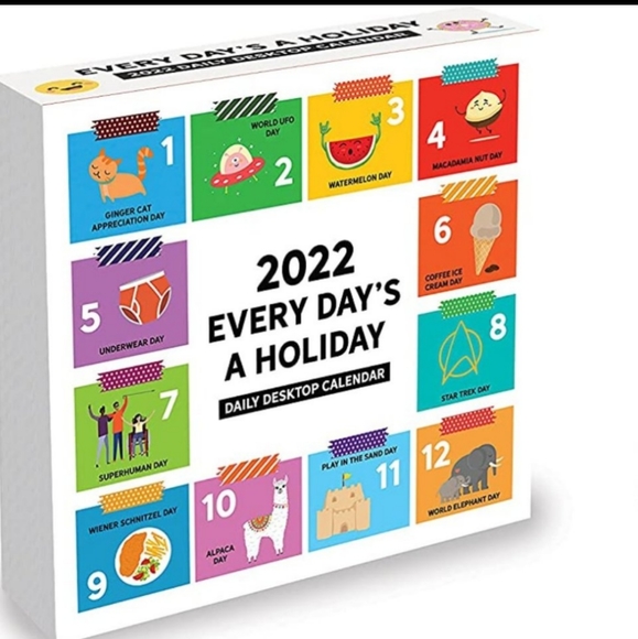 The TF Publishing Every Day's A Holiday Daily 2022 Desktop Calendar - Picture 1 of 5